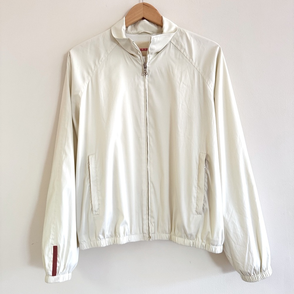 Prada Vintage Y2K SGV126 Nylon Windbreaker Jacket Size Tg. 46 /Us Size Small - Picture 2 of 10